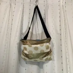 ハンドメイド ボディーバッグ（水玉、金）