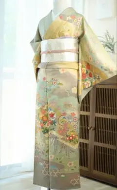 訪問着　セット4点 a155F 正絹　入学式　結婚式　七五三　お宮参り