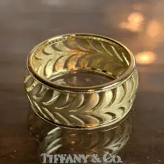 OLD TIFFANY ティファニー 18Kゴールド ペイズリー パーム リング