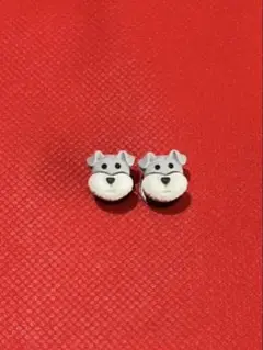 【シュナウザー】ジビッツ2個セット　まとめ売り クロックス　アクセサリー　デコ⑦