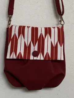 浴衣やお着物のお供に♪☆♪お値段下げました♪C手作り和柄ショルダーポシェット♪