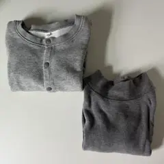 無印良品 MUJI 長袖カットソー タートルネック カーディガン 100