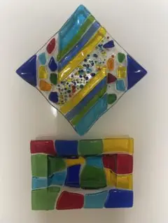 北一ガラス　トレー2枚セット