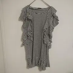 TO BE CHIC トゥービーシック ボーダーフリルチュニック 3