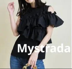 Mystradaフレンチアシメフリル ノースリーブトップス
