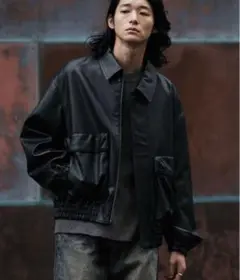 ARTIFICIAL GRAIN SHORT BLOUSON