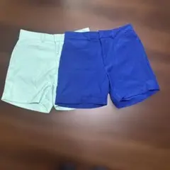ミントグリーン・ネイビー ショートパンツ 2色セット　ゴルフ　スポーツ
