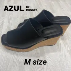 AZUL by MOUSSY ブラックサンダル Mサイズ