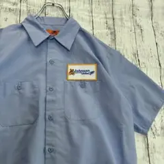 US古着 RED KAP 企業ロゴ刺繍ワッペン ワークシャツ