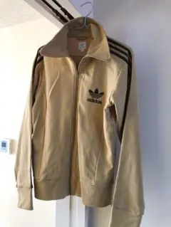adidas ベージュ ジップアップジャージ M