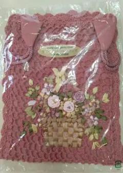 〔新品未開封〕花柄ピンク巾着