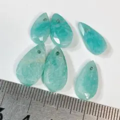 アマゾナイト*フェイスドリル・ペアシェイプカットb33