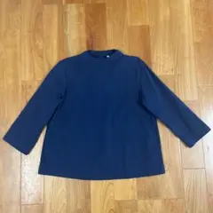 無印良品　七分袖　コットンシャツ　ネイビー