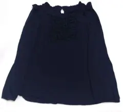＆Love ブラック　フリル付き長袖トップス リボン　M