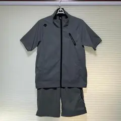 デサント　クロスハーフスリーブトレーニングウェア上下セット　XL　グレイ