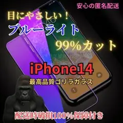 iPhone14ブルーライトカット液晶保護フィルム9H強化ガラス人気