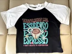 サブリナカーペンター　クロップド丈　プリントTシャツ　Espresso