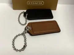 未使用美品コーチCOACH レザーキーホルダー 2色セット本物