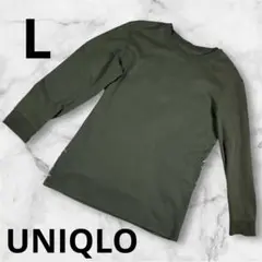 『UNIQLO』ユニクロ　ヒートテックコットンワッフルクルーネック メンズ L