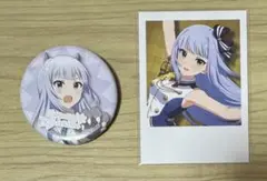 ミリオンライブ　白石紬　缶バッジ　フォト風カード
