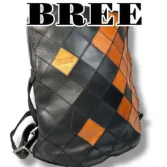 BREE ブリー リュックサック レザー ブラック ブラウン 菱形