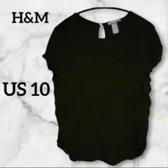 H&M 【US 10】 半袖Tシャツ ブラック