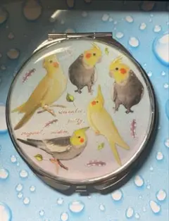 ⚠️8月限定⚠️ハンドメイド レジン オカメインコ コンパクトミラー