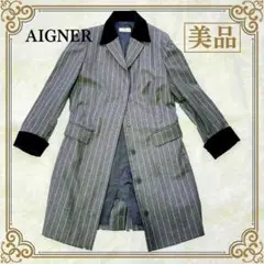 AIGNER アイグナー チェスターコート グレー Mサイズ レディース