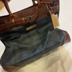 polo ラルフローレン オールド レザー ハンドバッグ