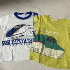 新幹線デザインTシャツ2枚セット 100cm