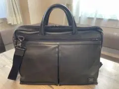 【PORTER】レザー ビジネスバッグ ブラック
