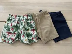 無印　しまむら　ハーフパンツ　90サイズ 3点セット