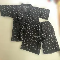 COMME CA ISM 黒 甚平 130A