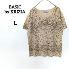 クリツィア BASIC by KRIZIA ヒョウ柄 ベージュ系 総柄 半袖 L