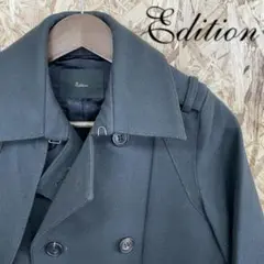 美品 Edition ウール ブルゾン ダブルボタン ジャケット グレー