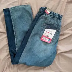 新品 タグ付き デニム グラデーション パンツ コクーン しまデニ L