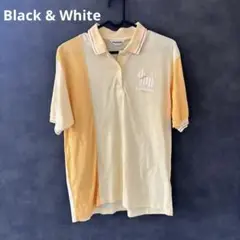 Black & White ポロシャツ 半袖 イエロー