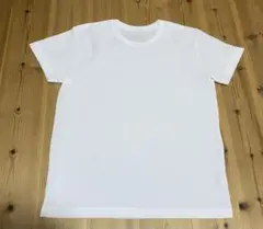 Lサイズ ホワイト リブ編み Tシャツ