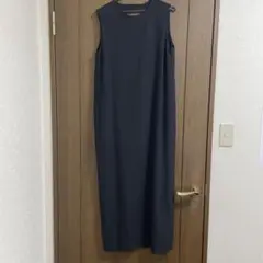 【美品】ミラオーウェン　ノースリーブ ロングワンピース ブラック