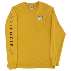 RIPNDIP 長袖Tシャツ ロンT イエロー Mサイズ