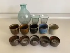 8/8まで【未使用品】 お猪口セット 徳利 酒器 小樽 北一硝子 日本酒
