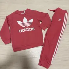 adidas ピンク トレーナー パンツセット S