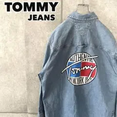 【レア・人気デザイン】TOMMY JEANS トミー デニムジャケット 刺繍