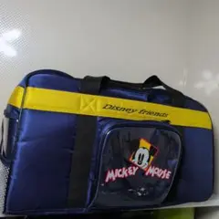 ミッキーマウス　ボストンゴルフバッグ　ディズニーフレンズ　2WAY　青　ナイロン
