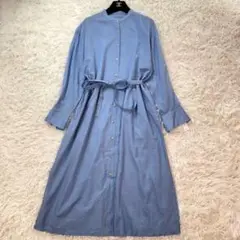 タグ付未使用✨レリアン　ワンピース　ロング　ベルト　水色　Aライン
