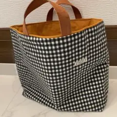 ギンガムチェックトートバッグ