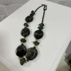 未使用黒系大ぶりインパクト ペンダント