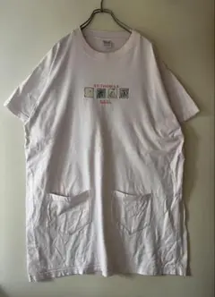 No.4262 US古着ST.THOMAS刺繍 ピンクTシャツ ゆるだぼ