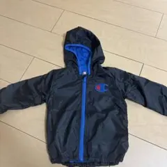 Champion フード付きジャケット 黒/青