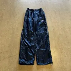 00s archive NIKE 極太　光沢加工　ナイロンパンツ　Y2K 変形